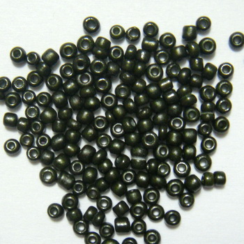 Margele nisip, gri-inchis, mate, 2mm