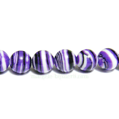 Compozit violet-alb-negru, sferic, 6mm 1 buc