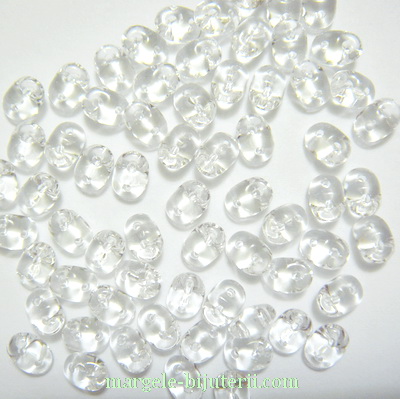 Margele Superduo 2,5x5mm Crystal 5 g