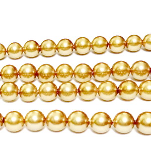 Perle stil Mallorca, aurii, 6.5mm