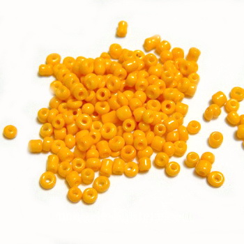 Margele nisip, galben-portocaliu, opace, 2mm 20 g